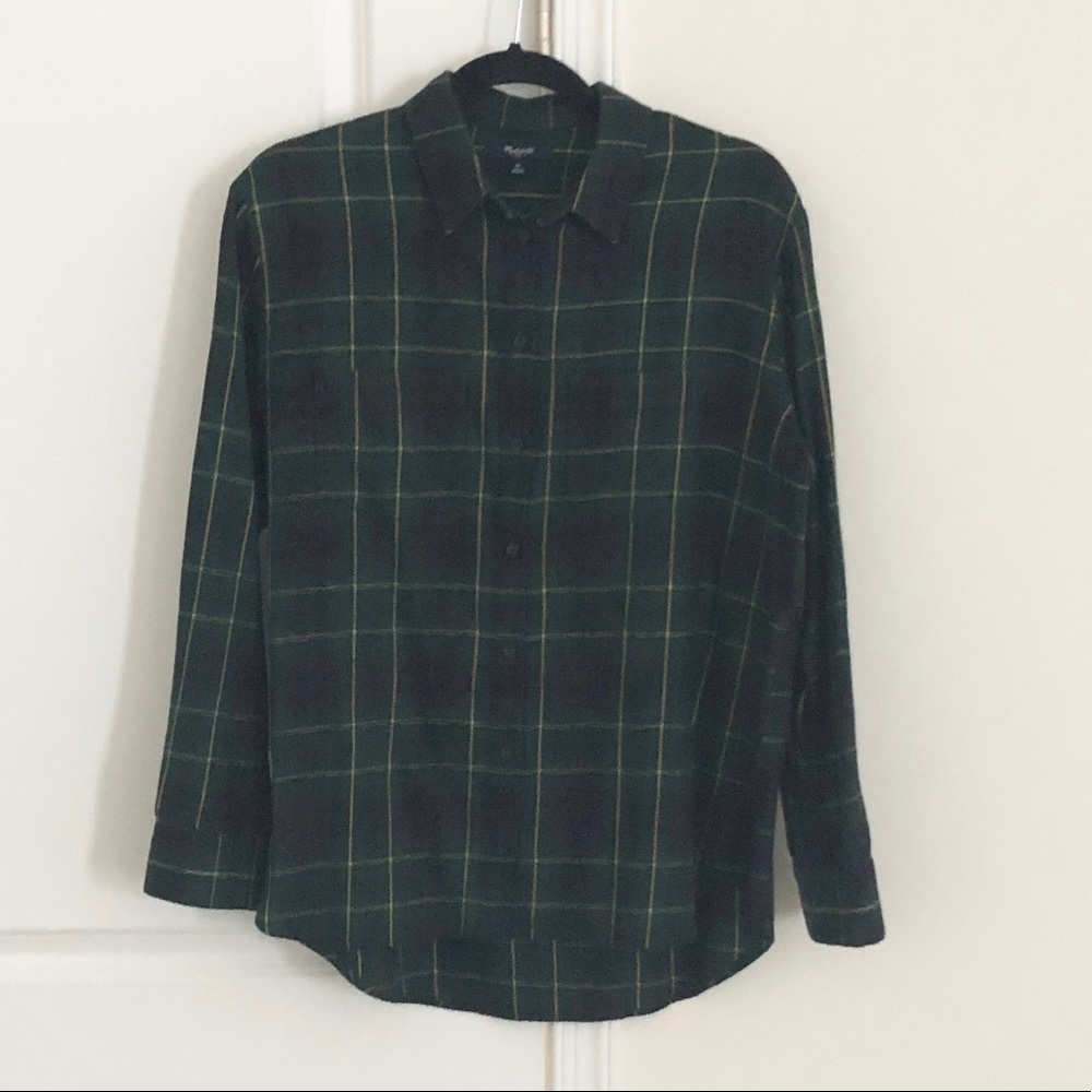 EUC Madewell Boyfriend Flannel Shirt M